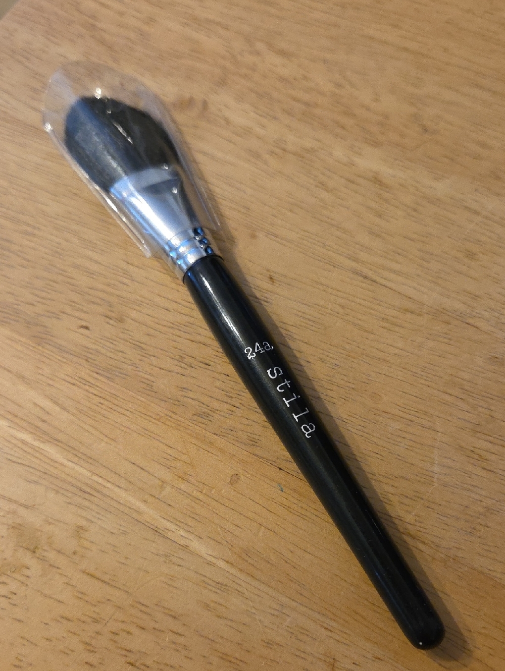Stila Black Powder Brush with Silver Ferrule